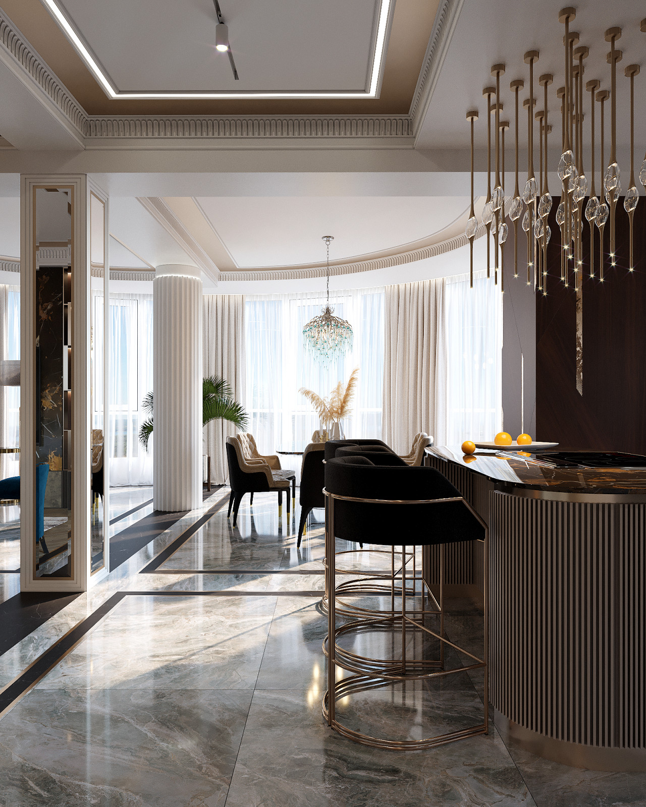 Интерьер квартиры г. Самара 280 м2
