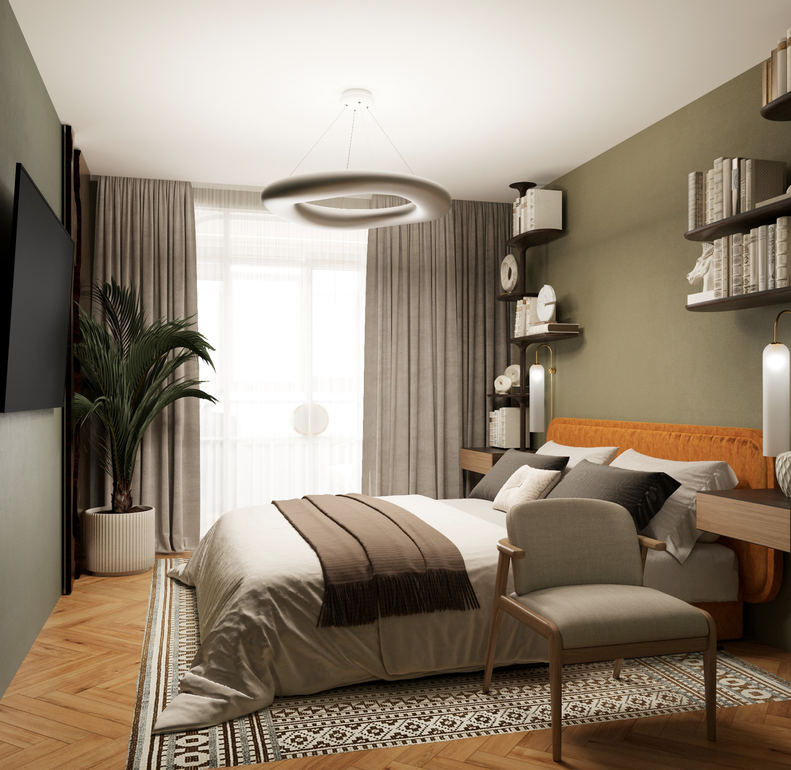 ВИЗУАЛИЗАЦИЯ ИНТЕРЬЕРА В ТЕПЛЫХ ТОНАХ