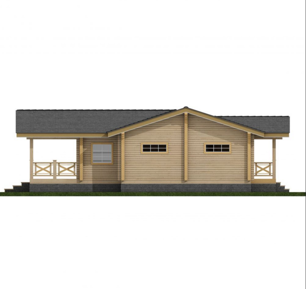 Одноэтажный деревянный дом - проект 60 ПБ