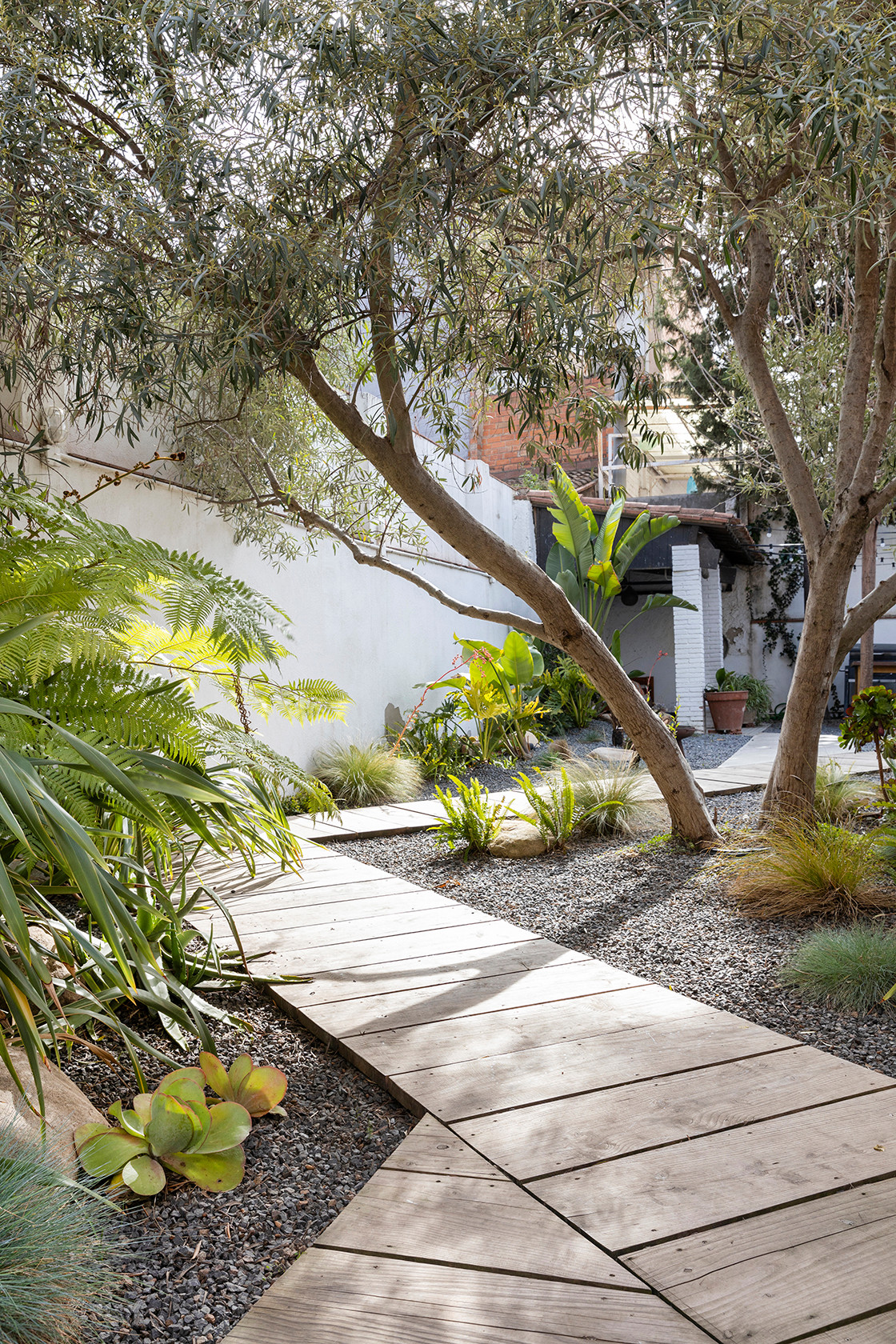 Houzz в саду: Тотальная реконструкция узкого сада