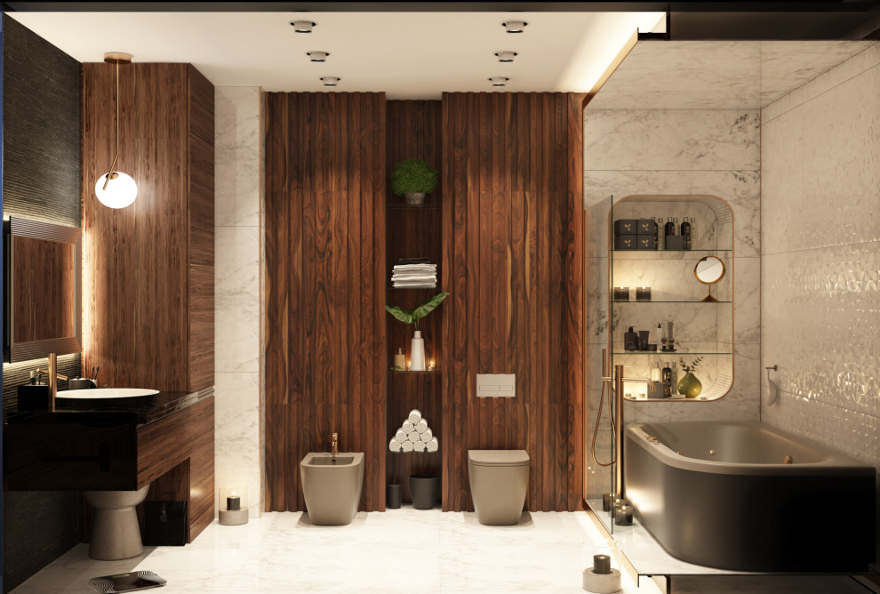 Дизайн Квартиры в современном стиле с британскими колониальными нотками.