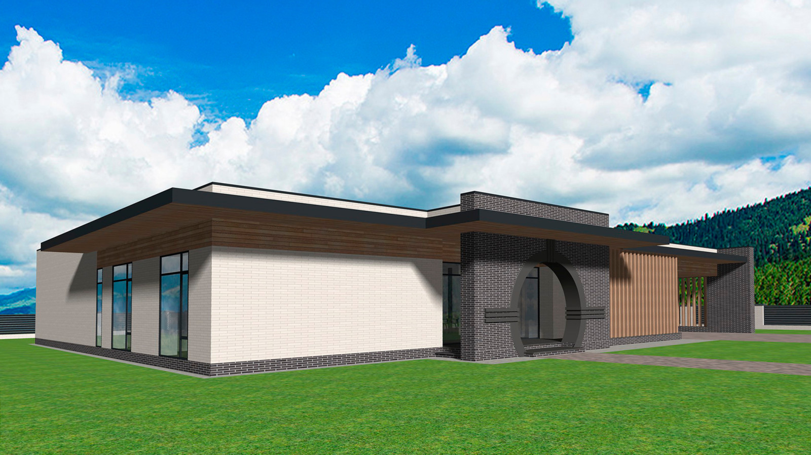 Проект дома в горном Алтае L-287 в стиле минимализм