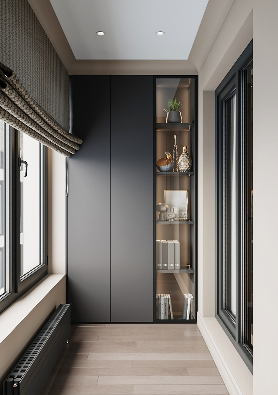 Кабинет оборудованный на балконе