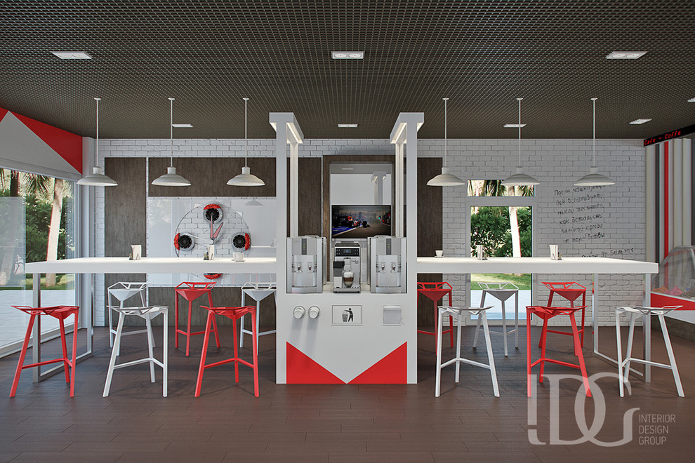 Дизайн зоны для перекусов на автозаправках в Москве