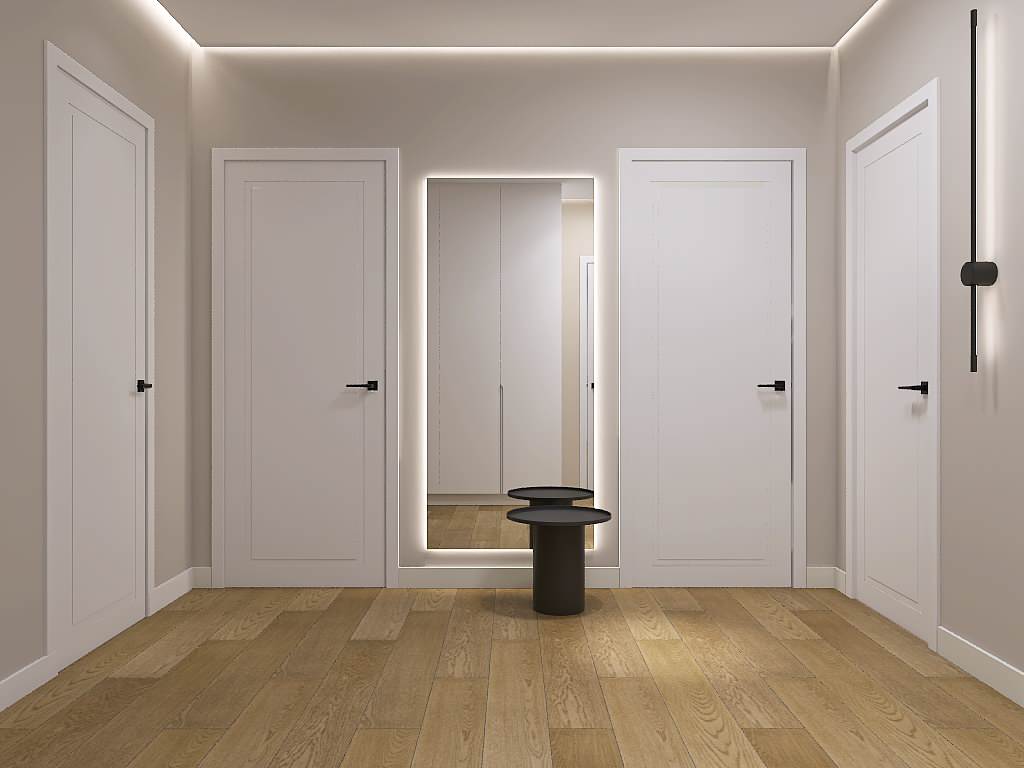 Прихожая с 7 дверьми
