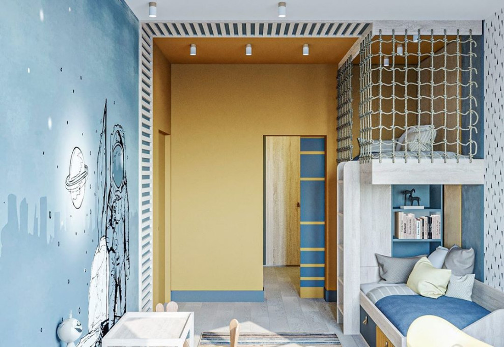 Дизайн-проект детской в эко стиле и лофте в квартире во Владивостоке