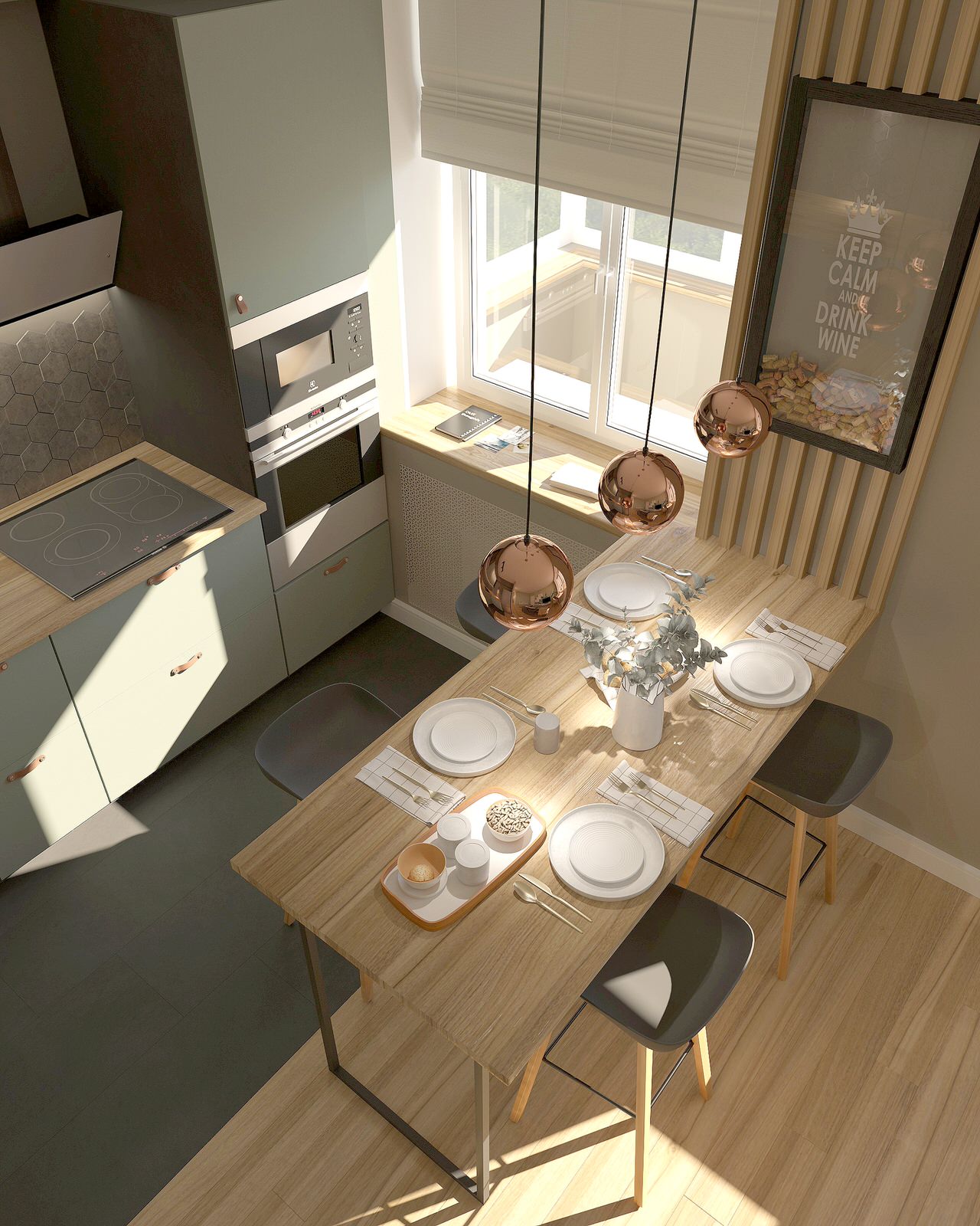 Обложка проекта: Квартира в оливковых тонах