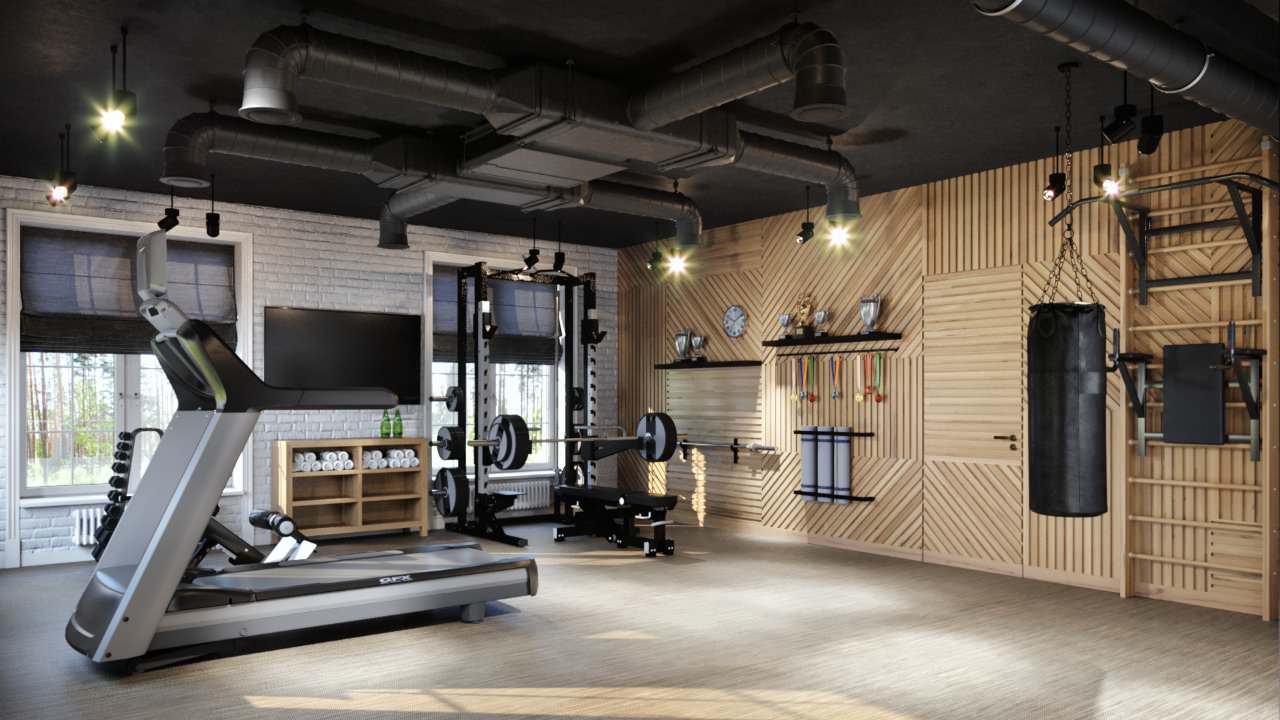 Обложка проекта: Дизайн проект домашнего фитнес-зала