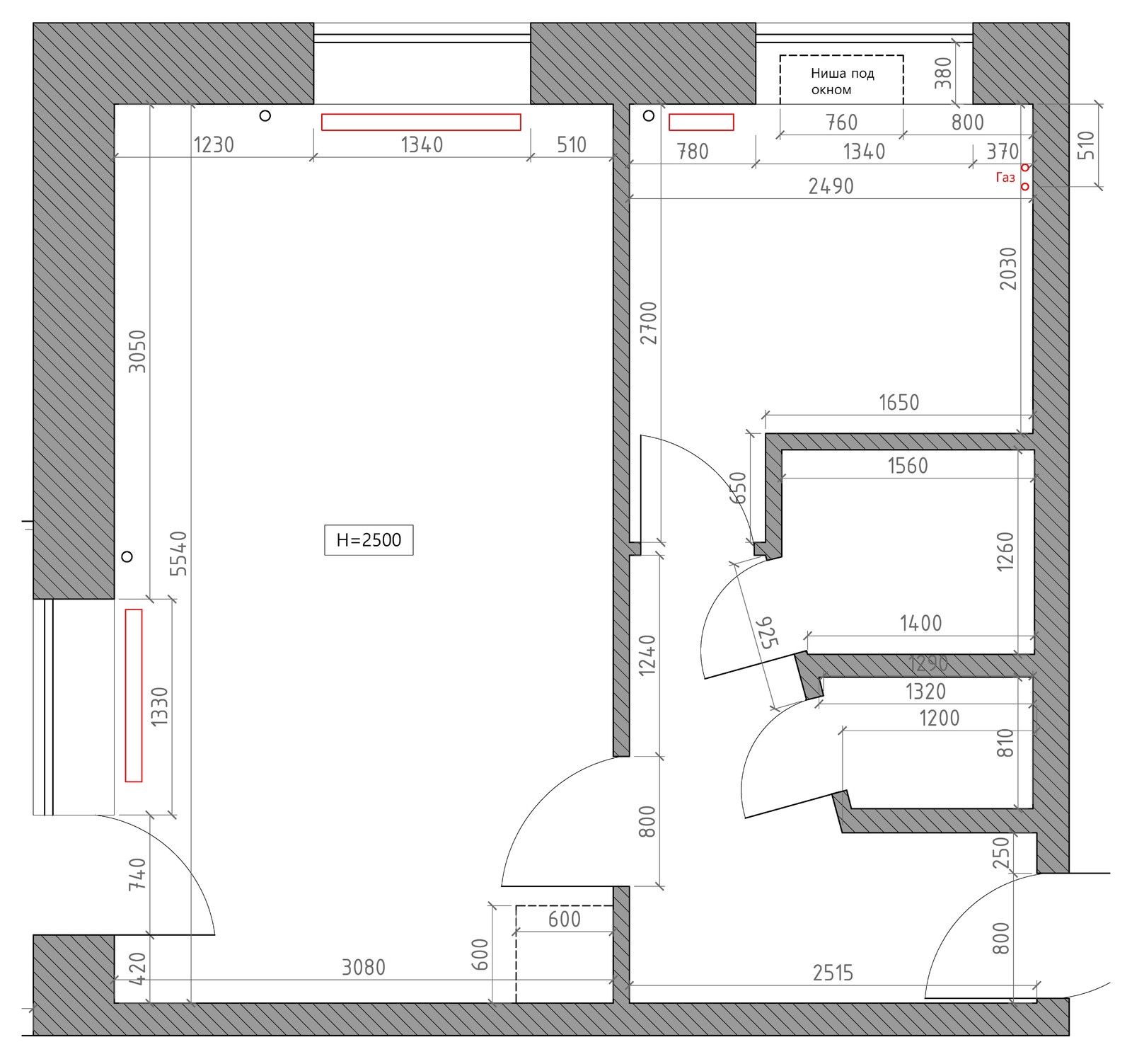 32 КВАДРАТА. Перепланировка из однушки в двушку в индивидуальном стиле.