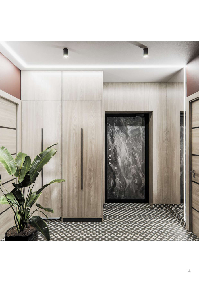 квартира в современном стиле в темных оттенках