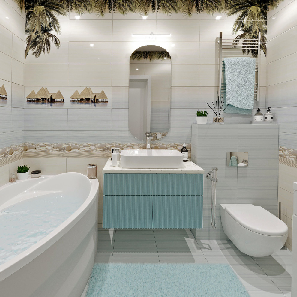 Современный интерьер с морскими мотивами