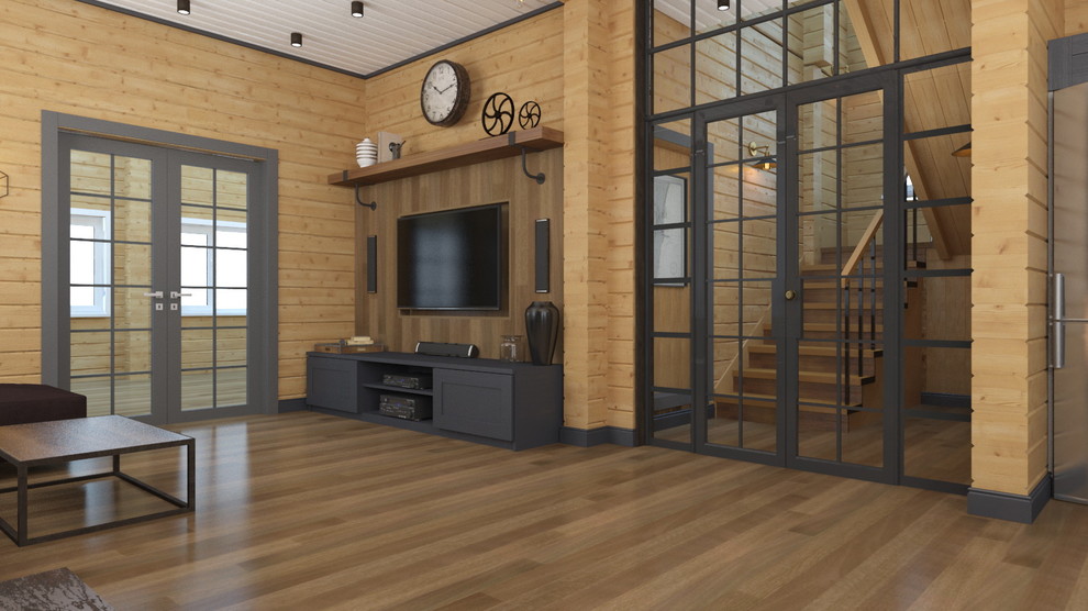 Проект интерьера деревянного дома в Новосибирске