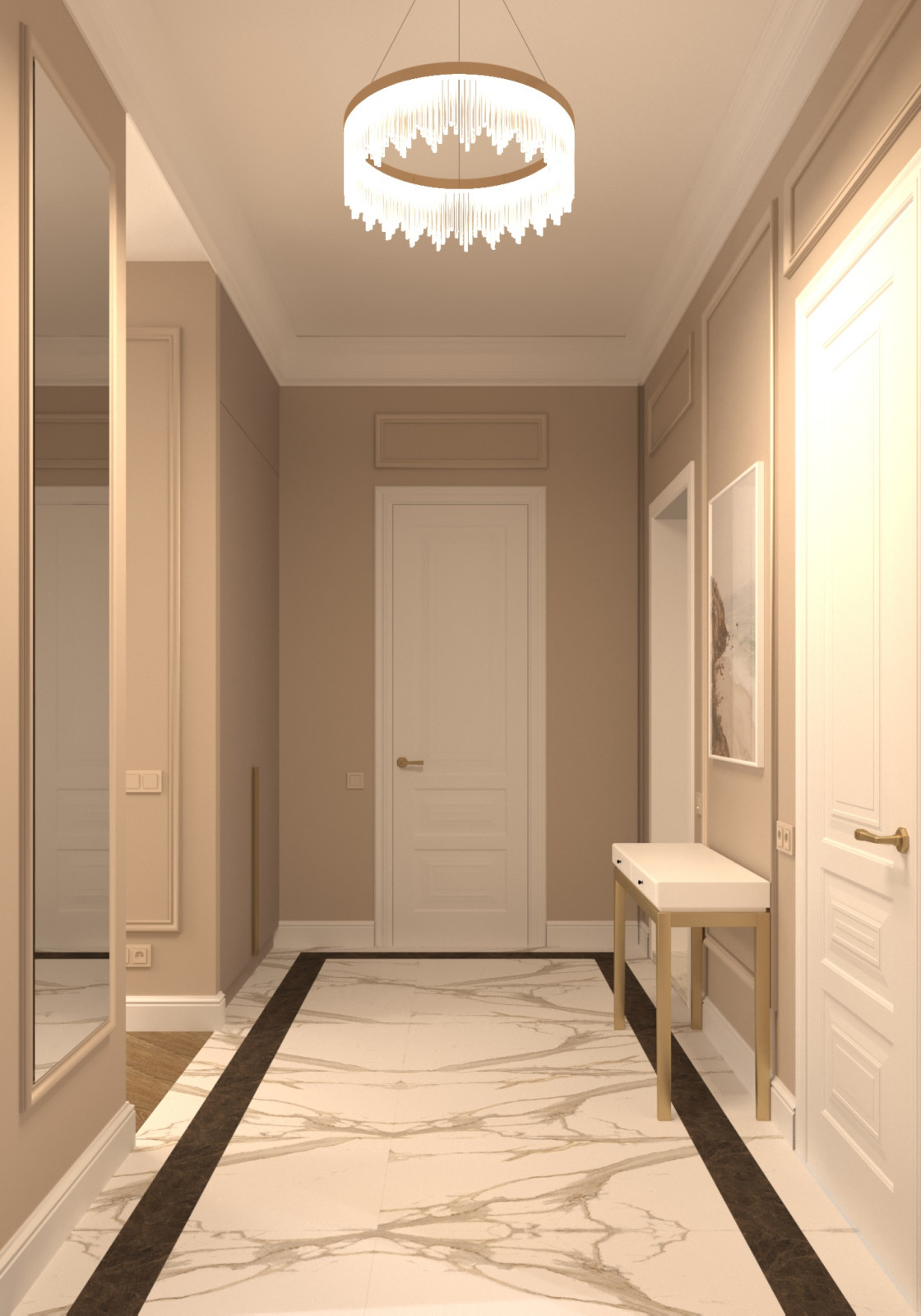 Кухня-гостиная в квартире 160 м2 в ЖК LIVE-Кутузовский.