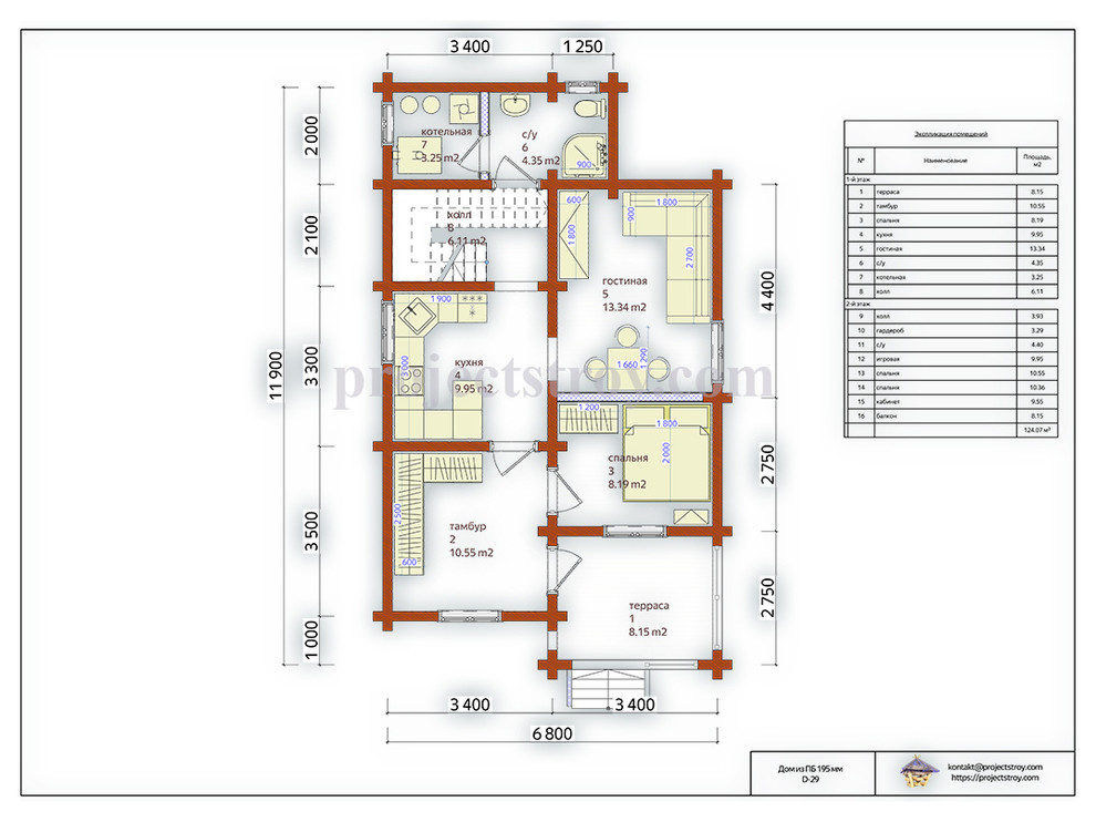 Деревянный дом из профилированного бруса