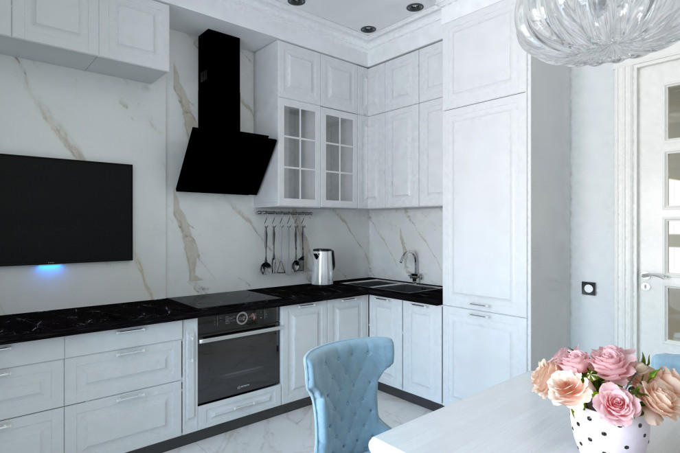 Квартира с голубыми стенами