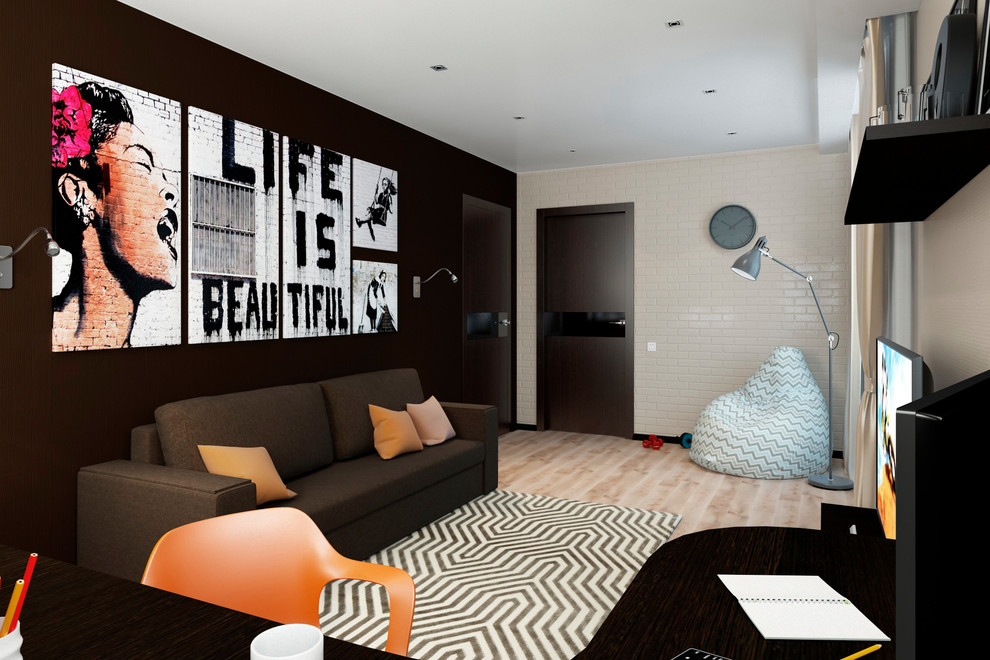 Обложка проекта: Дизайн интерьера 2-х комнатной квартиры для молодого парня