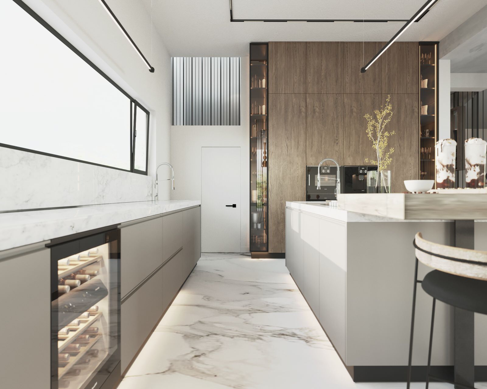 Аристократичный минимализм (кухня-столовая виллы)