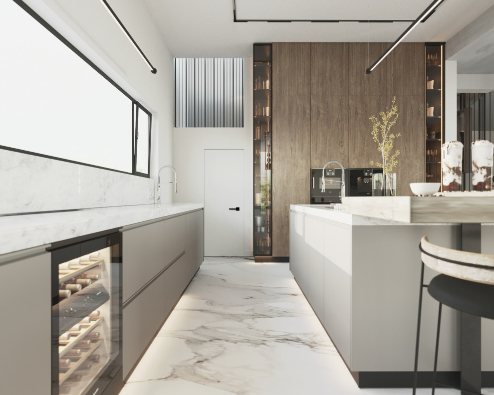 Аристократичный минимализм (кухня-столовая виллы)