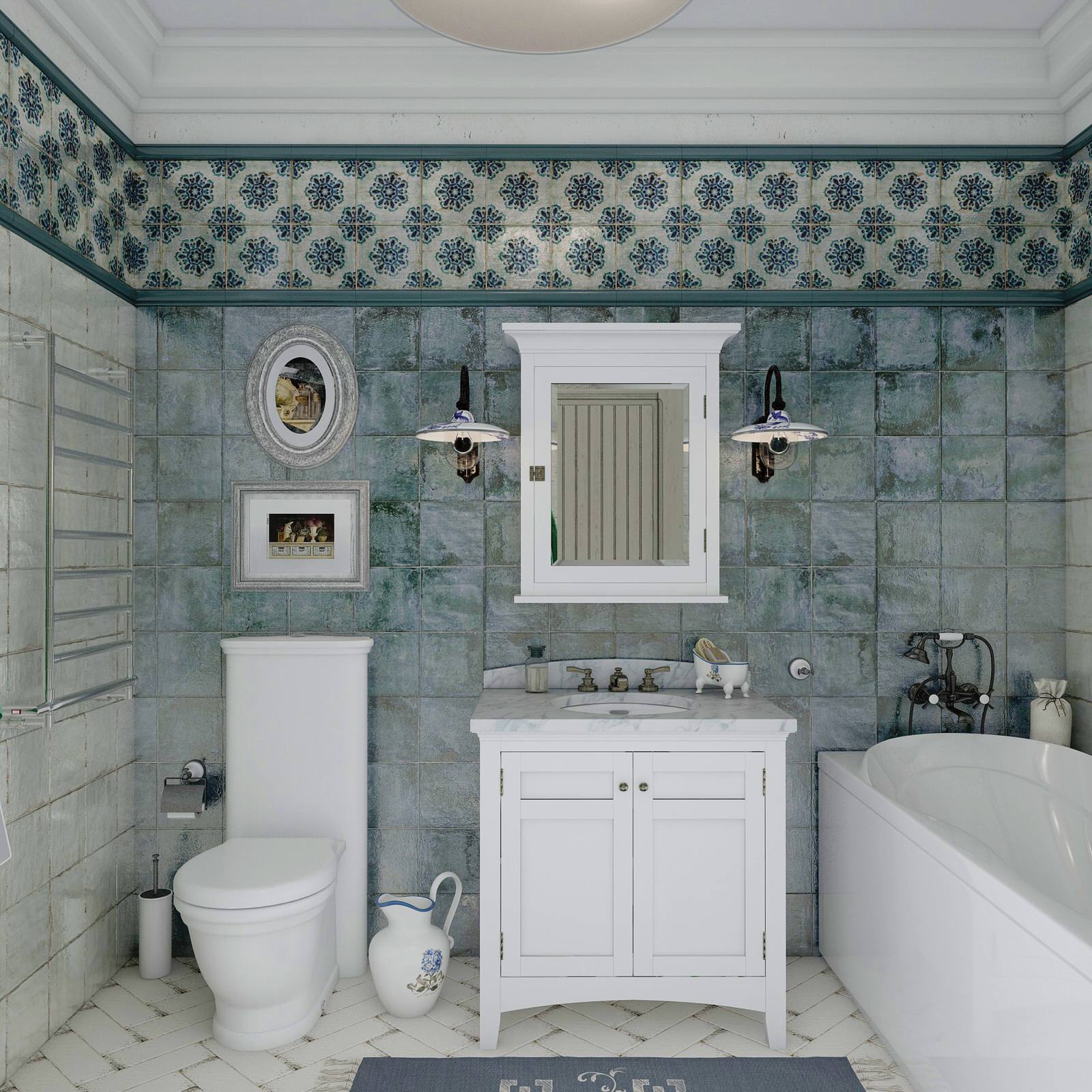 Проект квартиры в стиле Прованс (70 кв м)