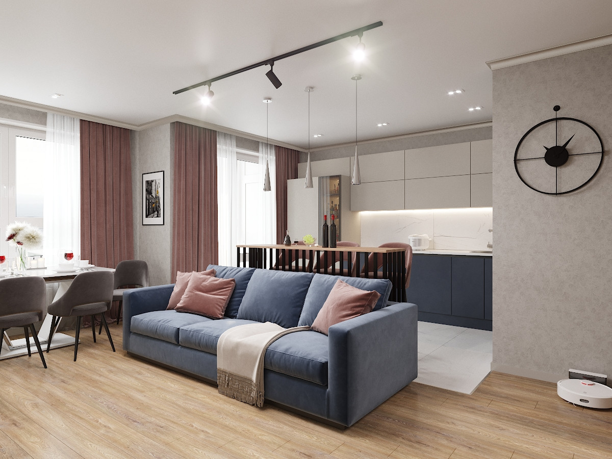 Обложка проекта: Трехкомнатная квартира в ЖК Биосфера