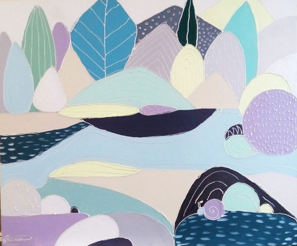 Обложка проекта: Абстрактная картина "Запах свежего леса"