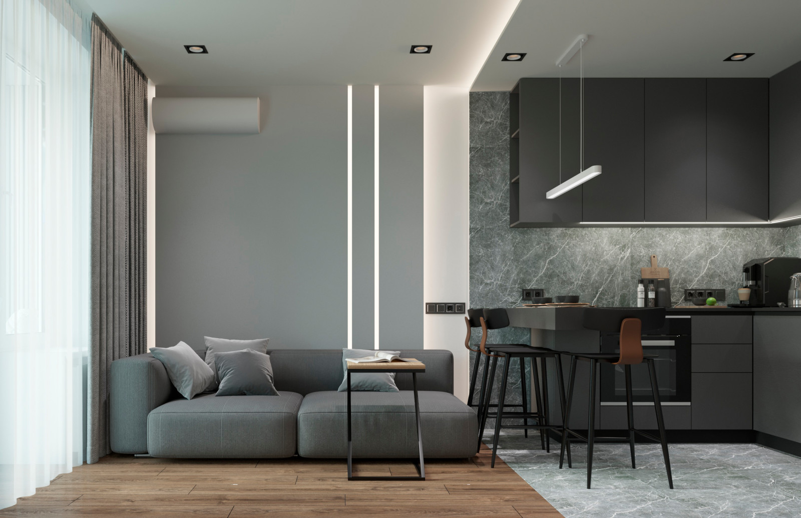 Дизайн проект квартиры 50м