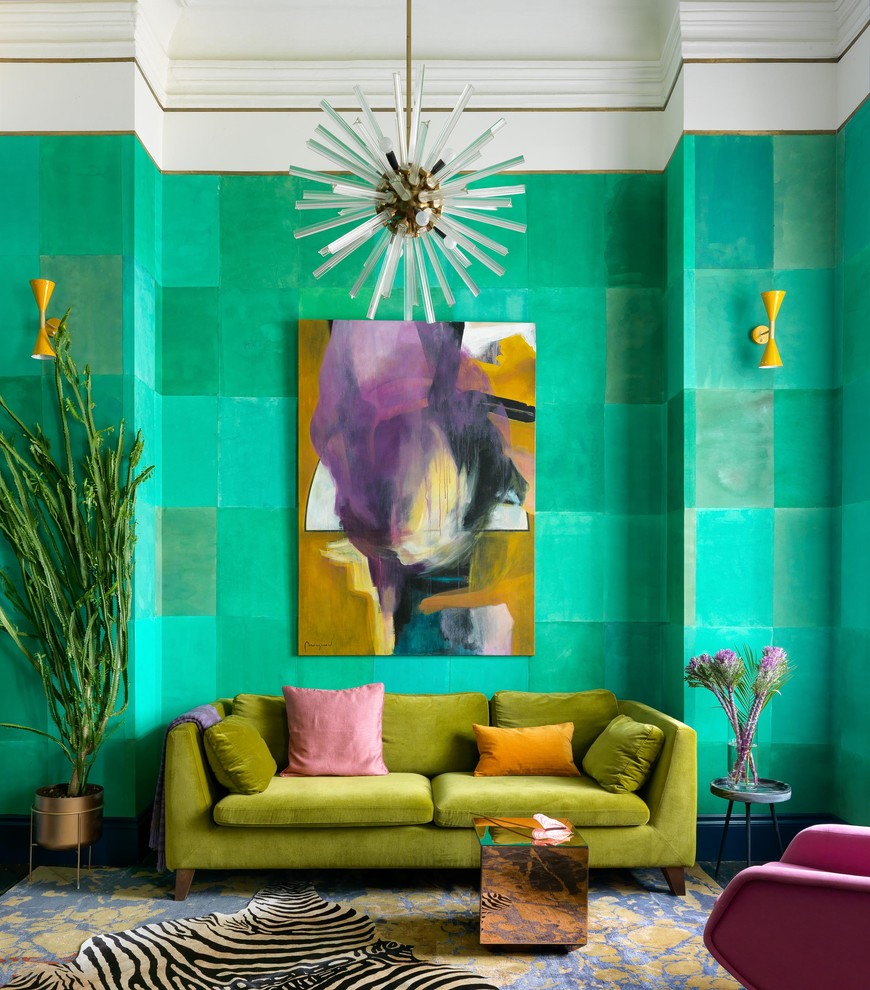 Bright apartment with a very bold design