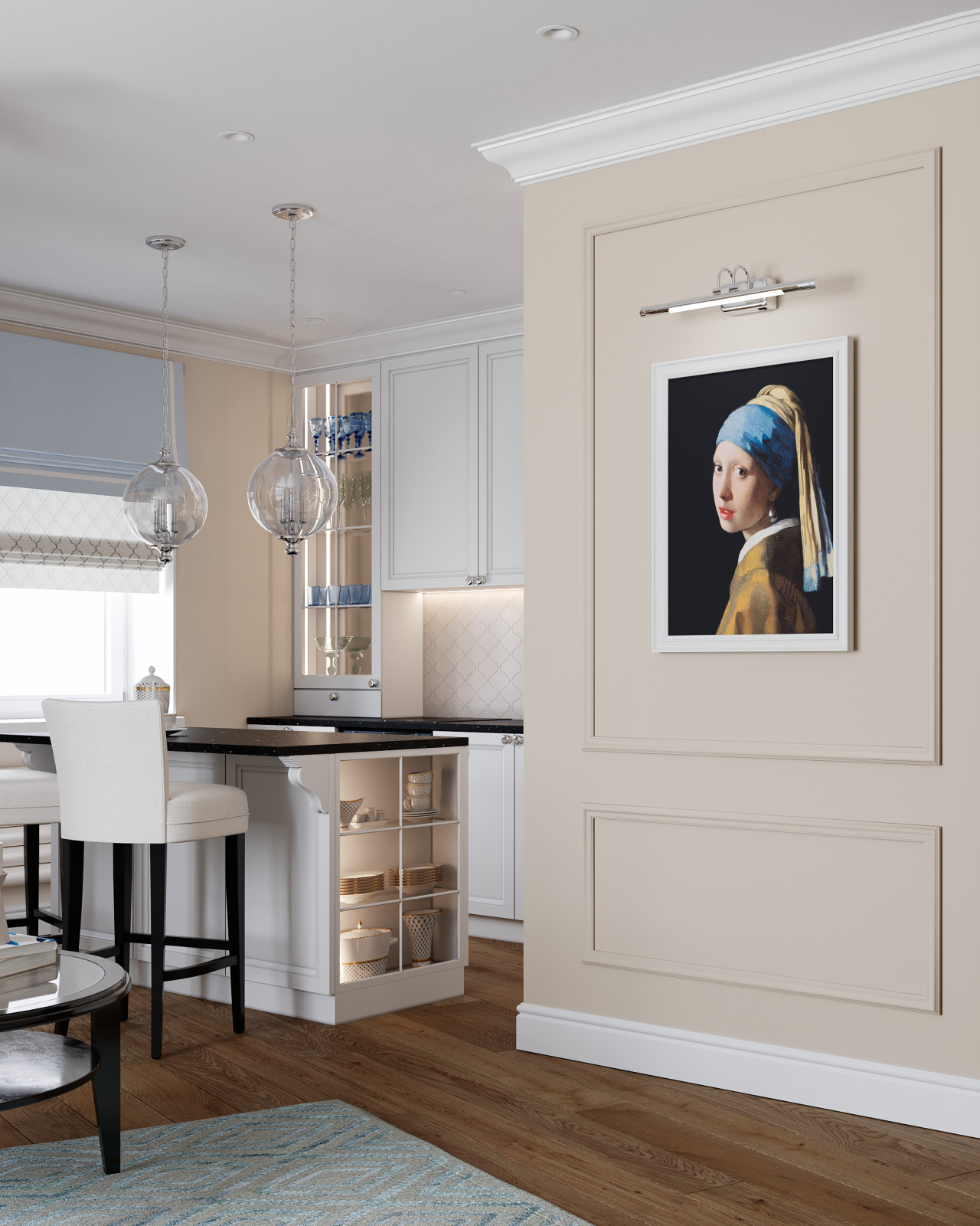 Обложка проекта: Американская классика в однокомнатной квартире