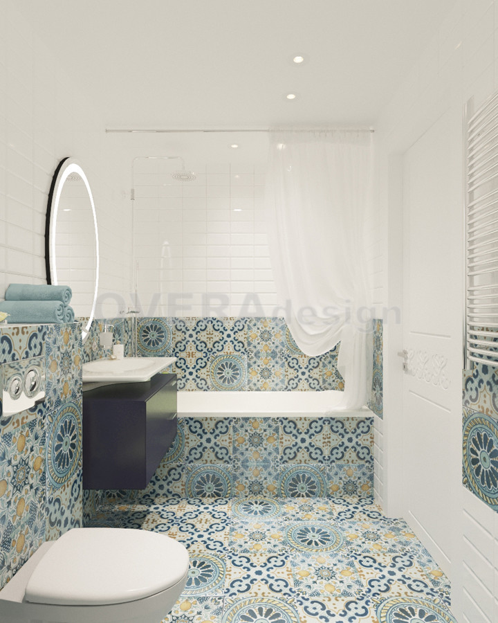 Проект 3х комнатной квартиры в стиле фьюжн