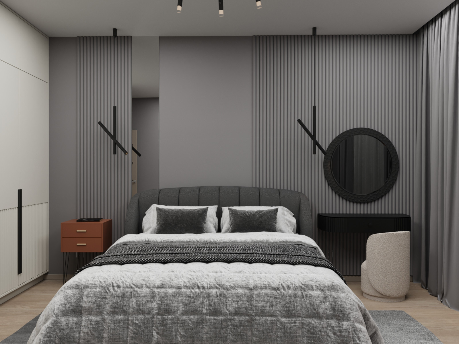 Визуализация дизайн проекта квартиры для студента