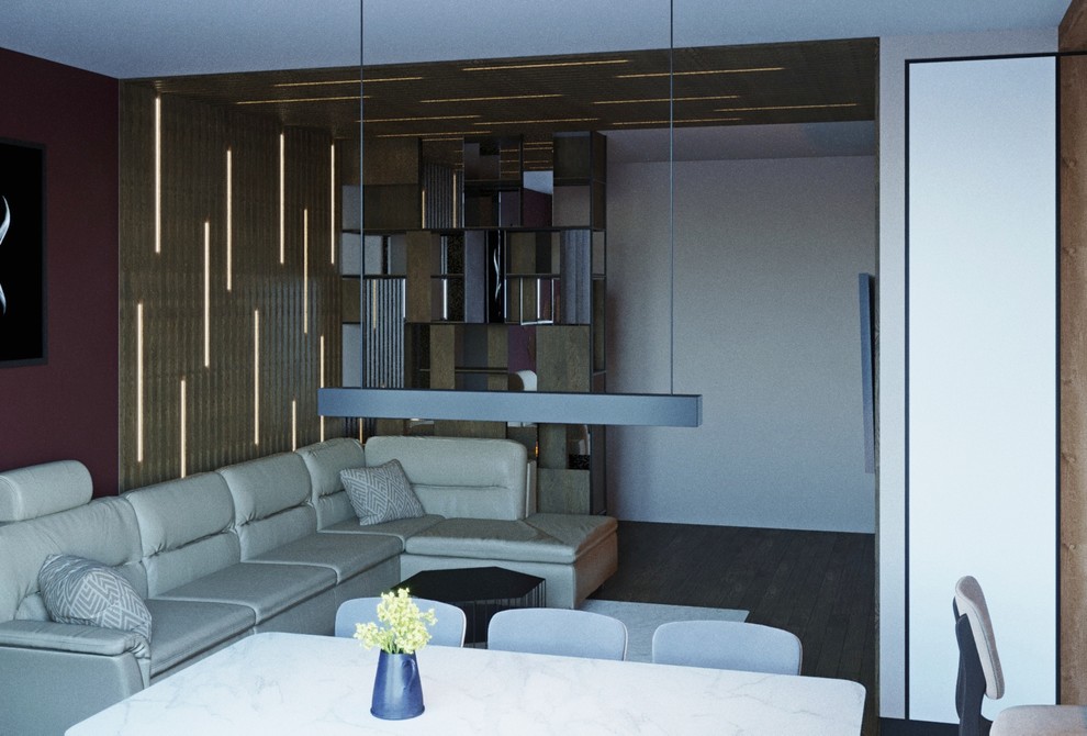 Кухня-гостиная по дизайн-проекту ЖК "Солнечный олимп", Воронеж