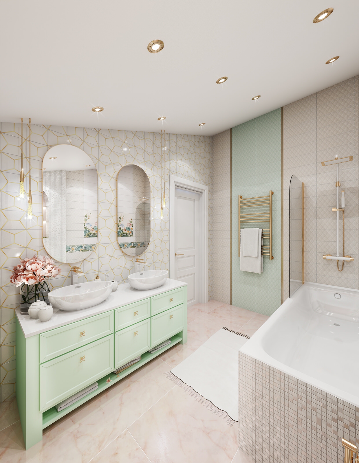 санузел для двух девочек