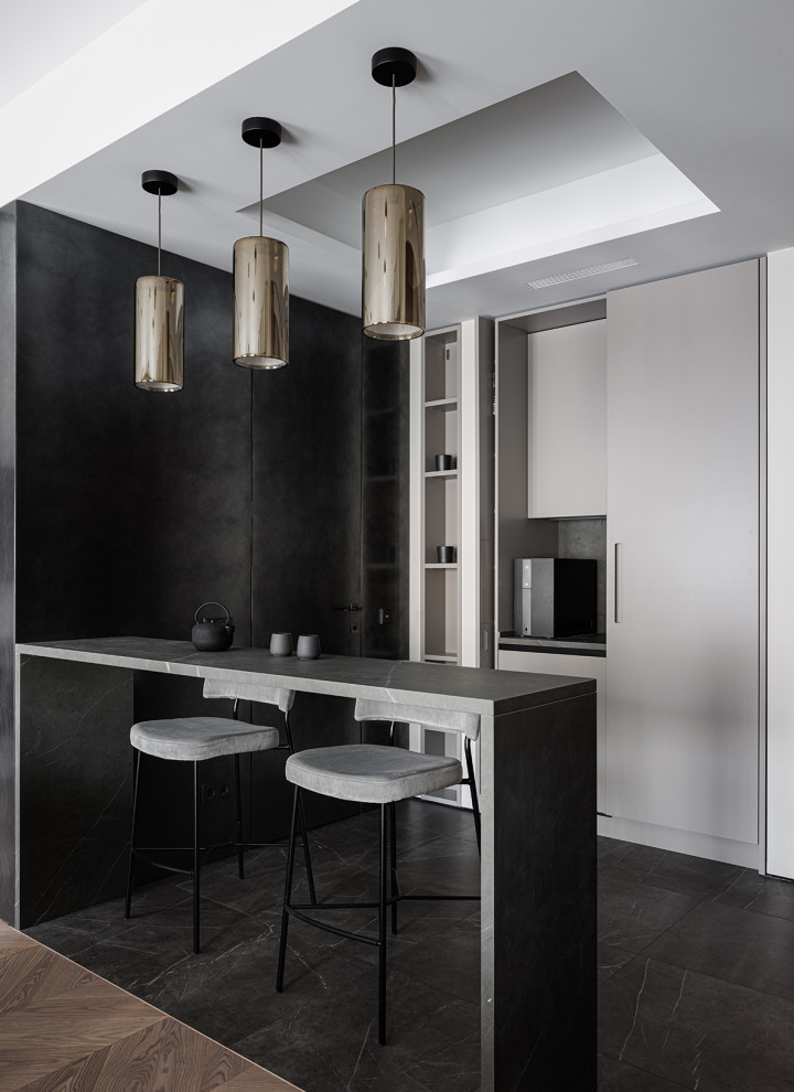 Монохромная квартира 90 м2 в центре Москвы