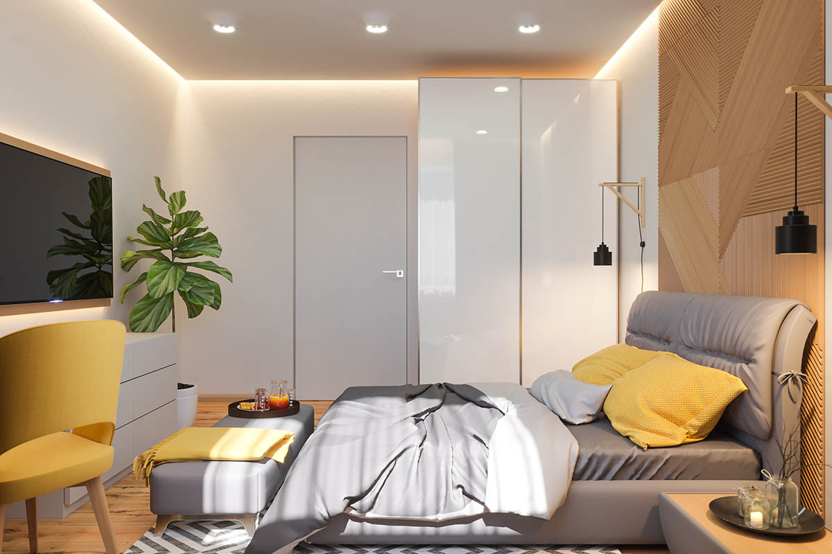 House project in Babenhausen, Germany. Guest bedroom