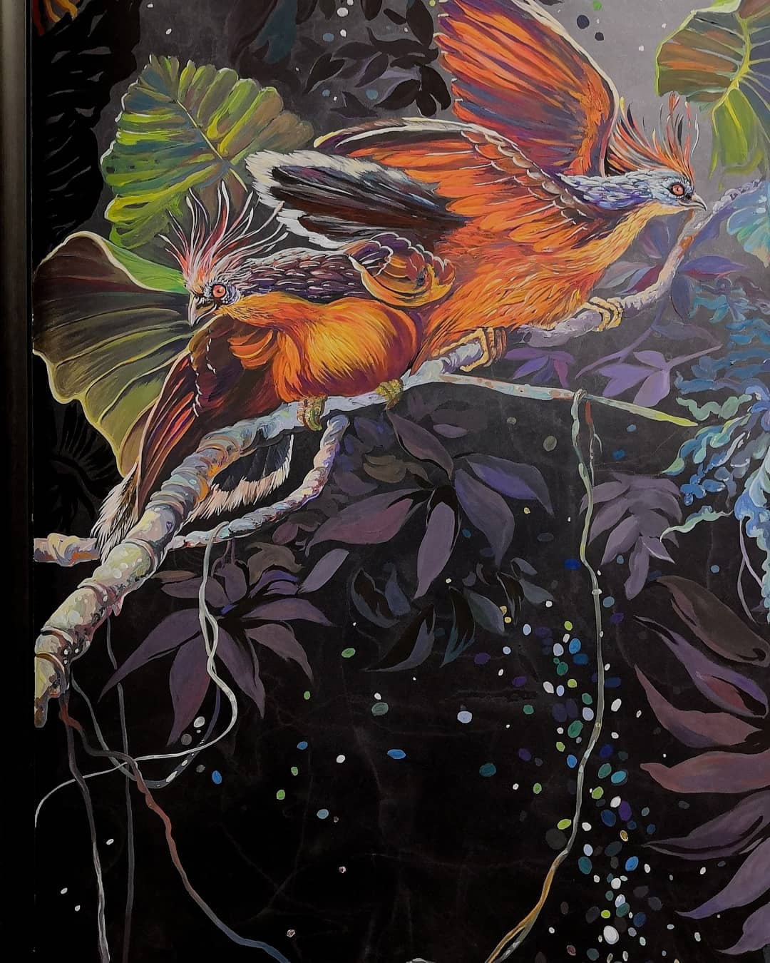 Обложка проекта: Роспись на декоративной штукатурке(чёрный шелк бархатный)