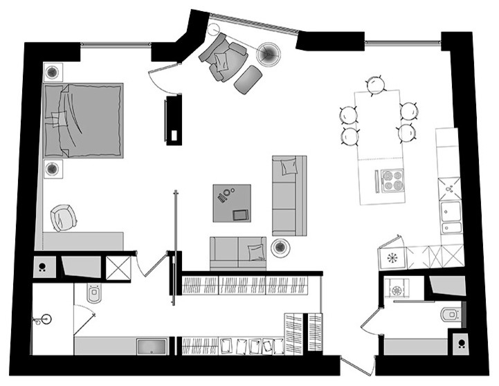 Houzz тур: Квартира, по которой ходят кругами