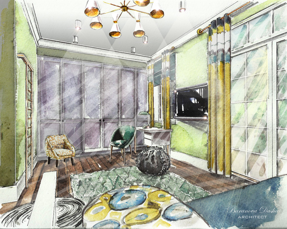 Проект таунхауса в Новой Москве площадью 300 кв м. В процессе реализацииДет