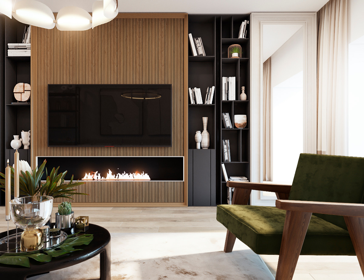 КВАРТИРА В ЦЕНТРЕ С ЭЛЕМЕНТАМИ "КОЛОНИАЛЬНОГО" СТИЛЯ