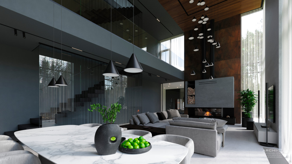 Интерьеры виллы под Тулой.