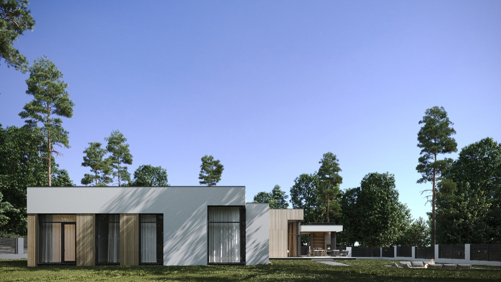 Проект дома в стиле хай-тек - HT-302