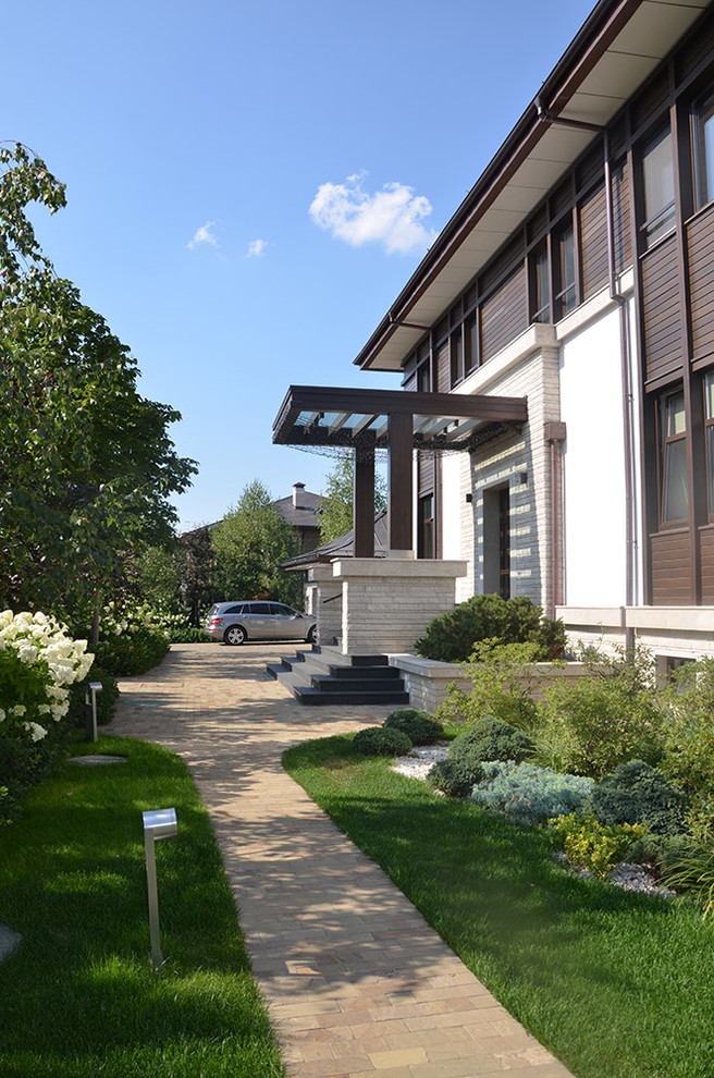 Современный сад в КП "Бенелюкс" вилла 1