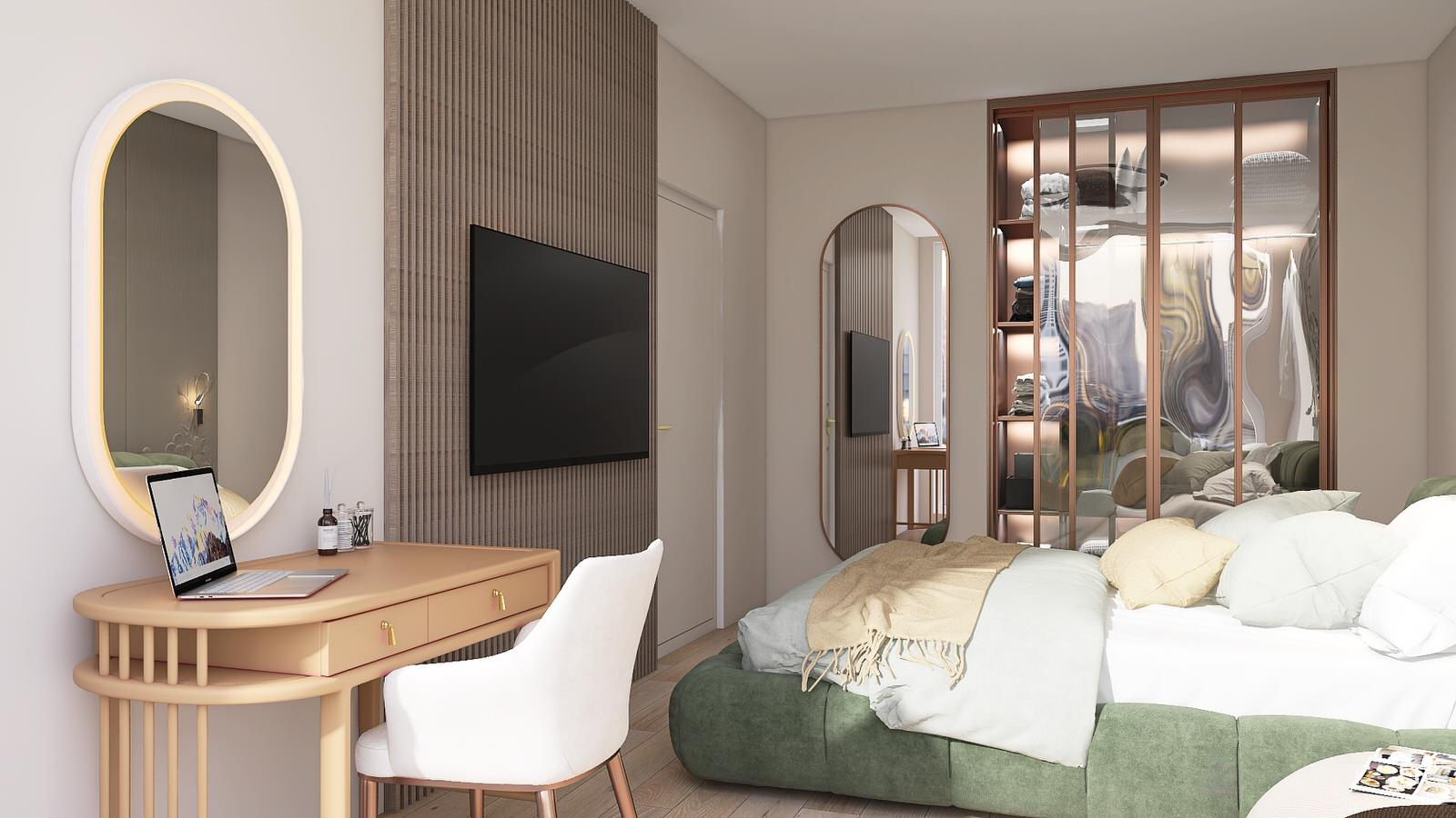 Обложка проекта: Спальня в небоскребе