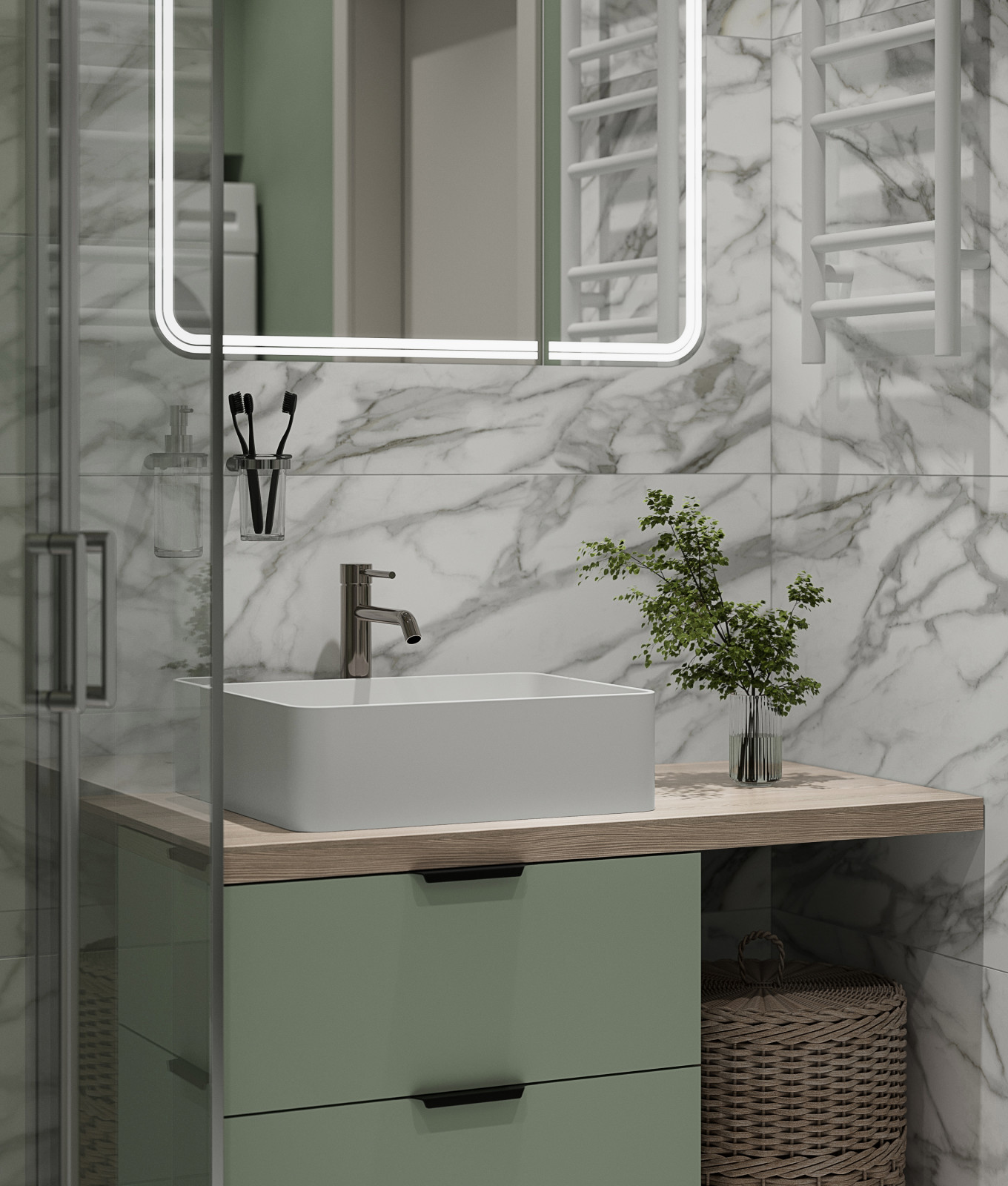 Яркие акценты в двухкомнатной квартире в Красногорске