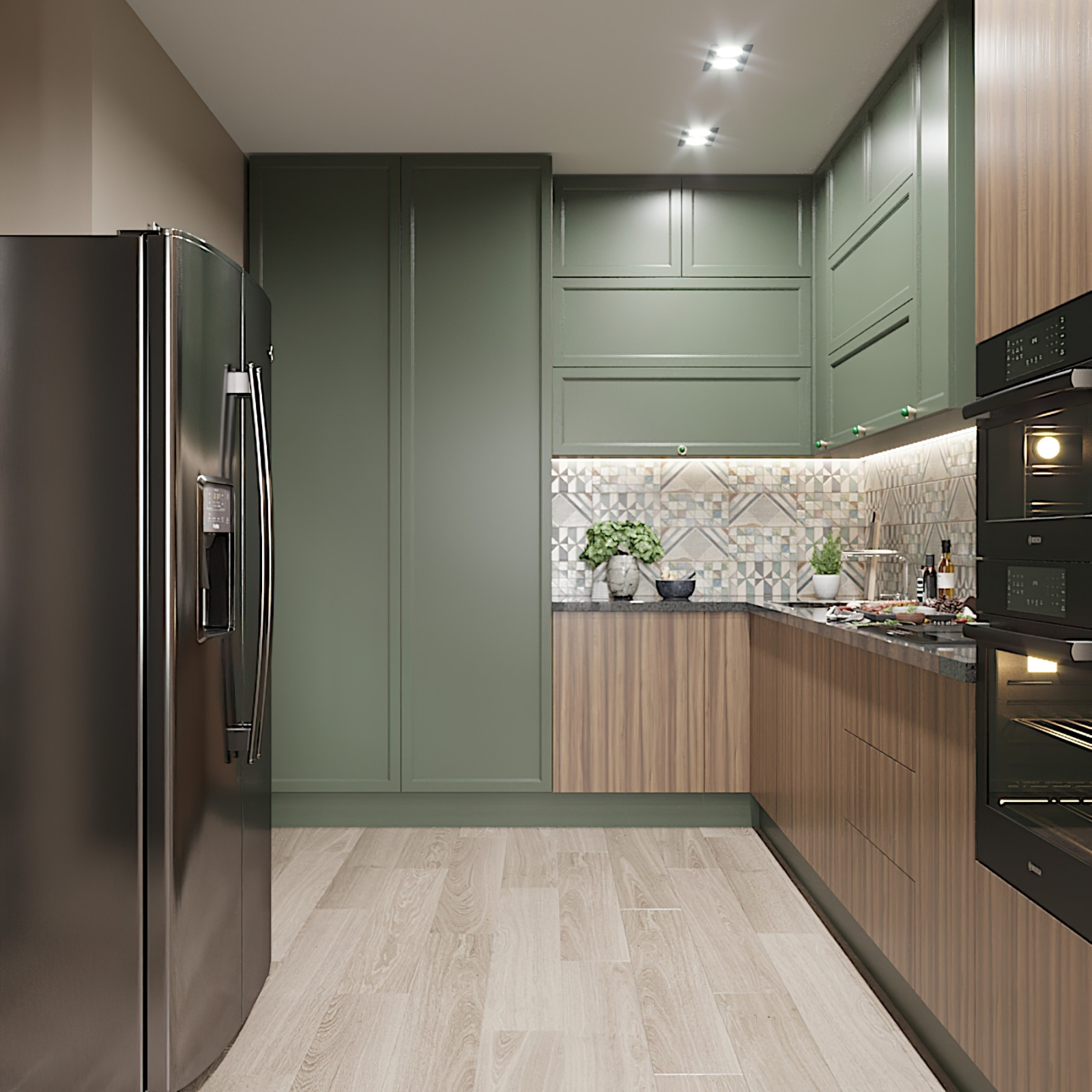 "КВАРТИРА В СИНЕ-ЗЕЛЁНЫХ ТОНАХ"