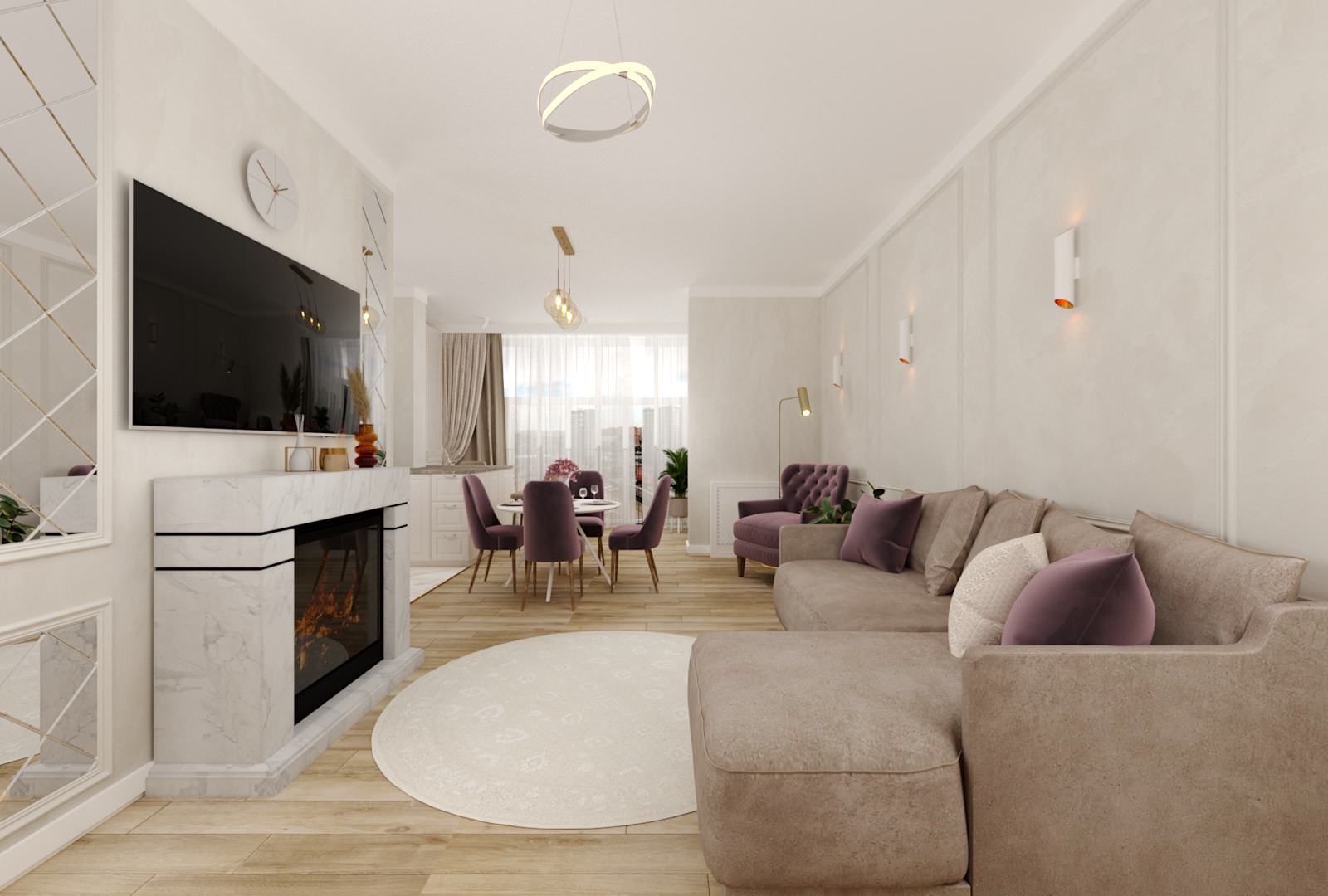 Проект квартиры 75 кв.м г.Тюмень