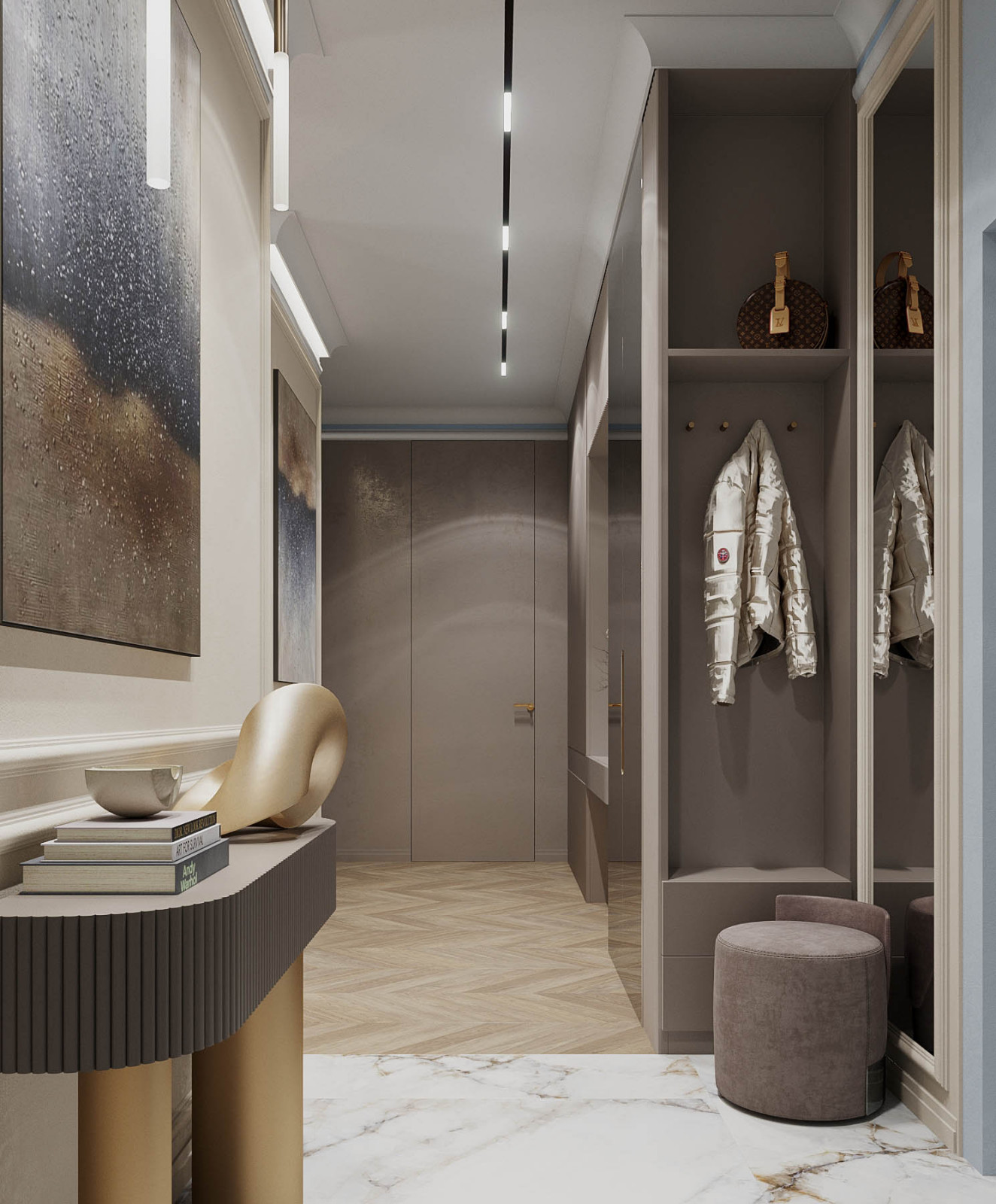 Современная классика. Квартира более 100м2. Коридор