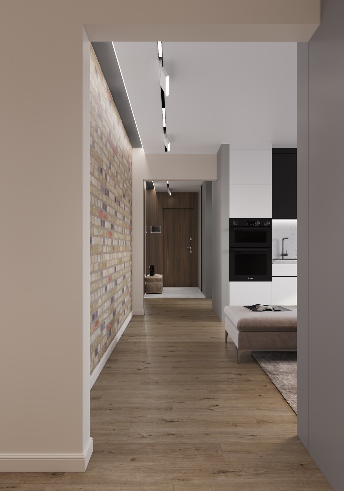 проект "Сдержанный комби на 87м2"