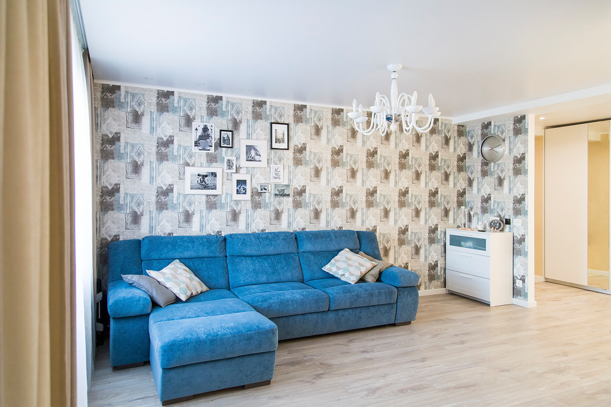 Интерьер кухни-гостиной в современном стиле