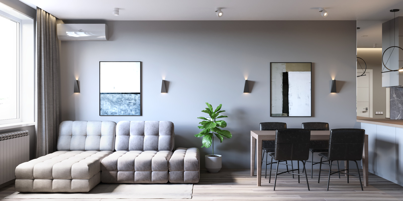 Проект квартиры в Москве 61 м.кв