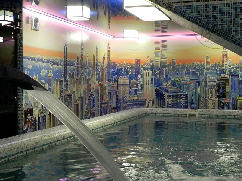 Art Painting of Swimming Pools